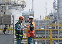 A large plant in Siberia for the processing of hydrocarbons. Checking documents by an occupational safety engineer. From the editor. Tobolsk; Russia; July; 29; December 2019